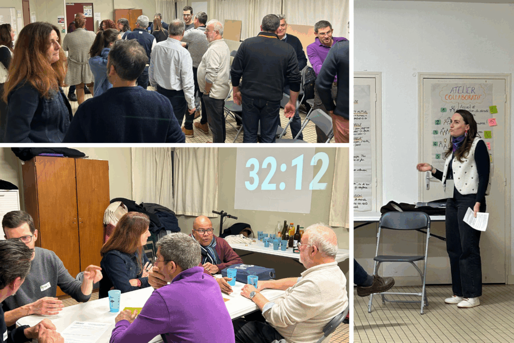 personnes au travail lors de l'atelier collaboratif